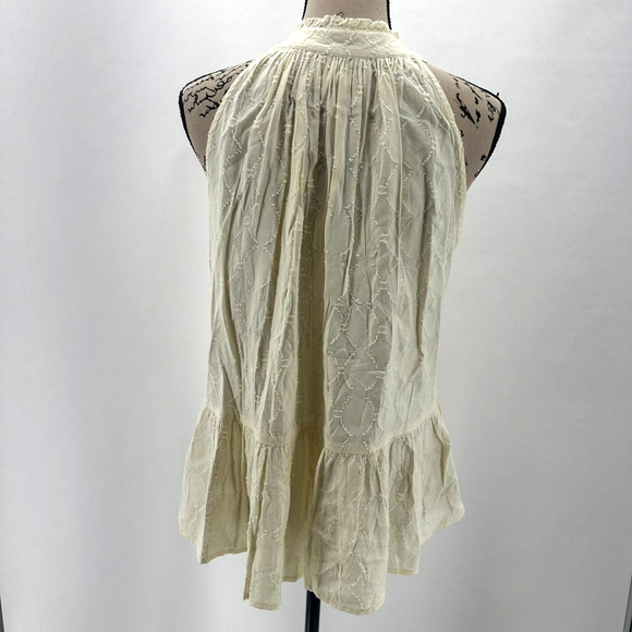 Apiece Apart Cream Nissi Tiers Fil Coupe Voile Tank Top Size M Ivory Preppy City - Picture 4 of 10
